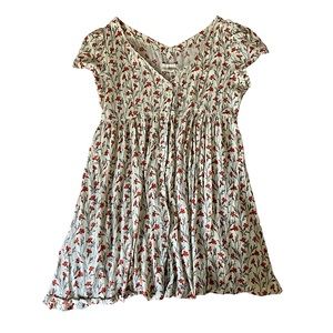 Vintage Floral Babydoll Mini Dress